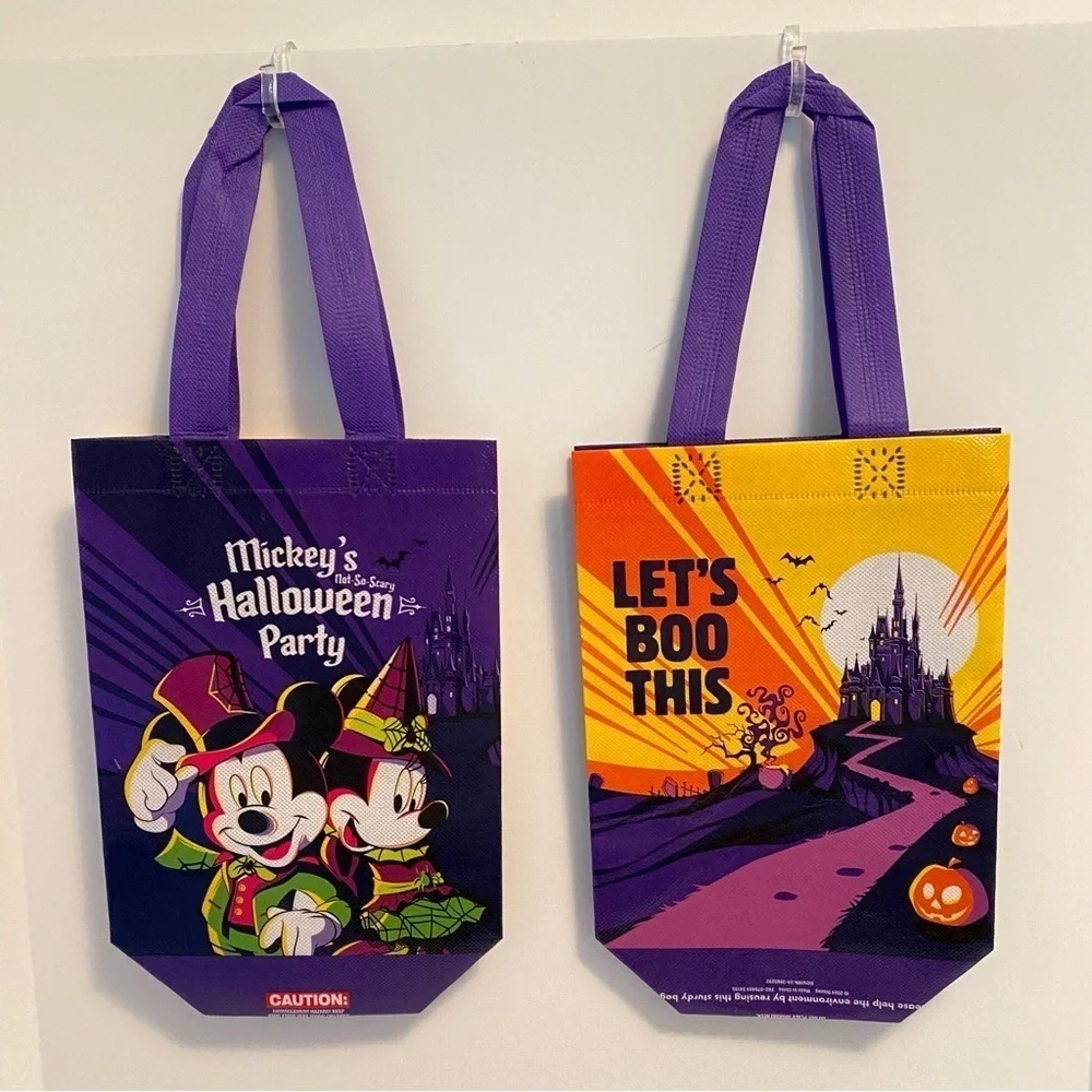 Walt Disney World Mickey's Halloween Party Small Trick Or Treat Bags Set of 2